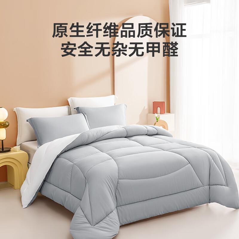 七孔纤维被 超保暖国标A类春秋被子被芯 200x230cm高级灰