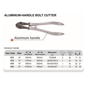 铝柄断线钳ALUMINUM HANDLE BOLT CUTTER钳子 夹钳hand tools铝制