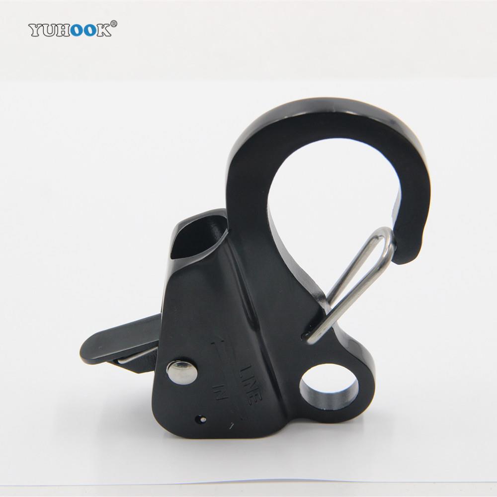 黑色不锈钢快速穿绳弹簧钩 可调线长滑动锚锚钩boat anchor hook
