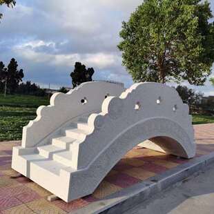 石雕石拱桥汉白玉小桥庭院花园装饰天然流水户外中式景观桥造景