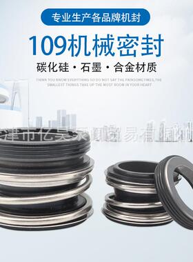 管道泵机械密封MG1/MB1/109-18/20/25/28/30/35/40轴封水封碳化硅
