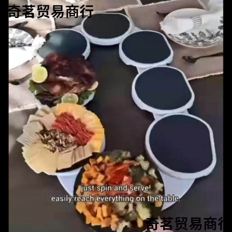 爆款托盘便携式饭菜餐桌旋转