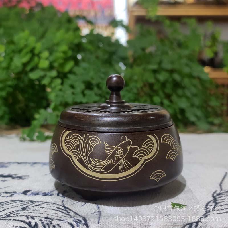 苏工锦鲤小三足适用2小时盘香环秀山庄狮子林 旅游纪念品（现货）