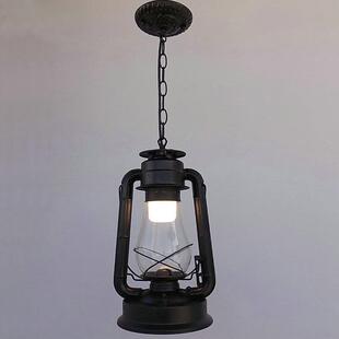 复古吊灯马灯创意老式煤油灯装饰灯吸顶灯怀旧主题220V电源灯具