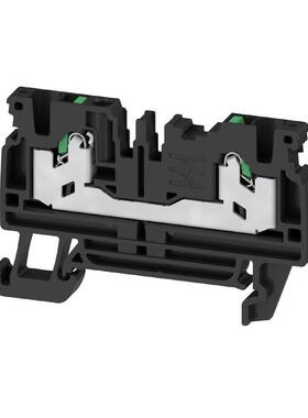 直通型接线端子, SNAP IN, 黑色, 2.5 mm², S2C 2.5 BK