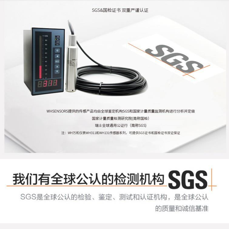 水库水位监测系统 WH311 厘米级精度 高温耐油型 多功能输出
