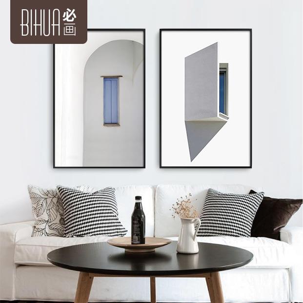现代简约客厅抽象装饰画玄关挂画餐厅卧室几何抽象哈沙发背景壁画
