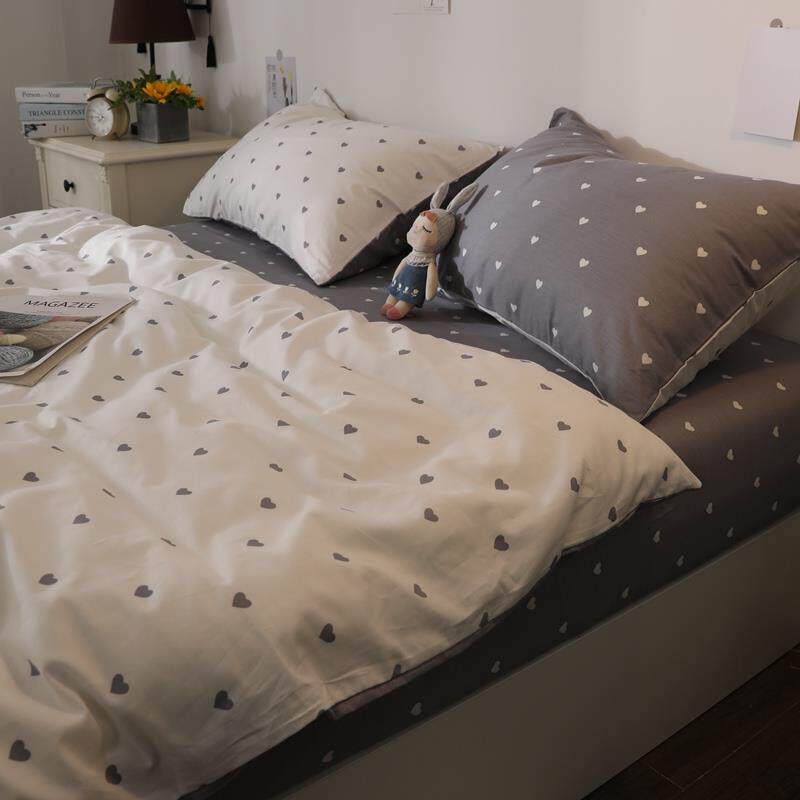 简约公主风少女心单人双人床笠床单床上四件套1.5m1.8米