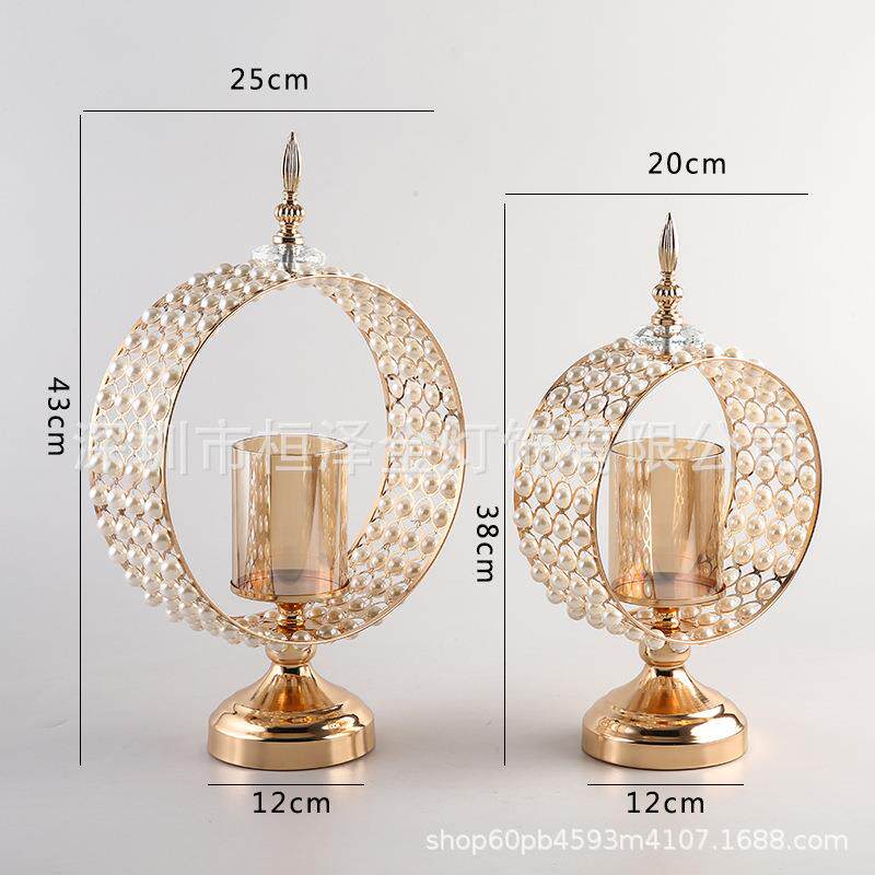 亚马逊美式铁艺蜡烛台跨境复古金属摆件浪漫婚庆餐桌蜡烛烛光晚餐