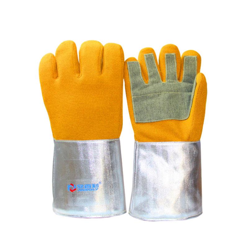 安百利ABL-S518芳纶隔热手套 耐高温1000度加厚工业级铝箔防切割