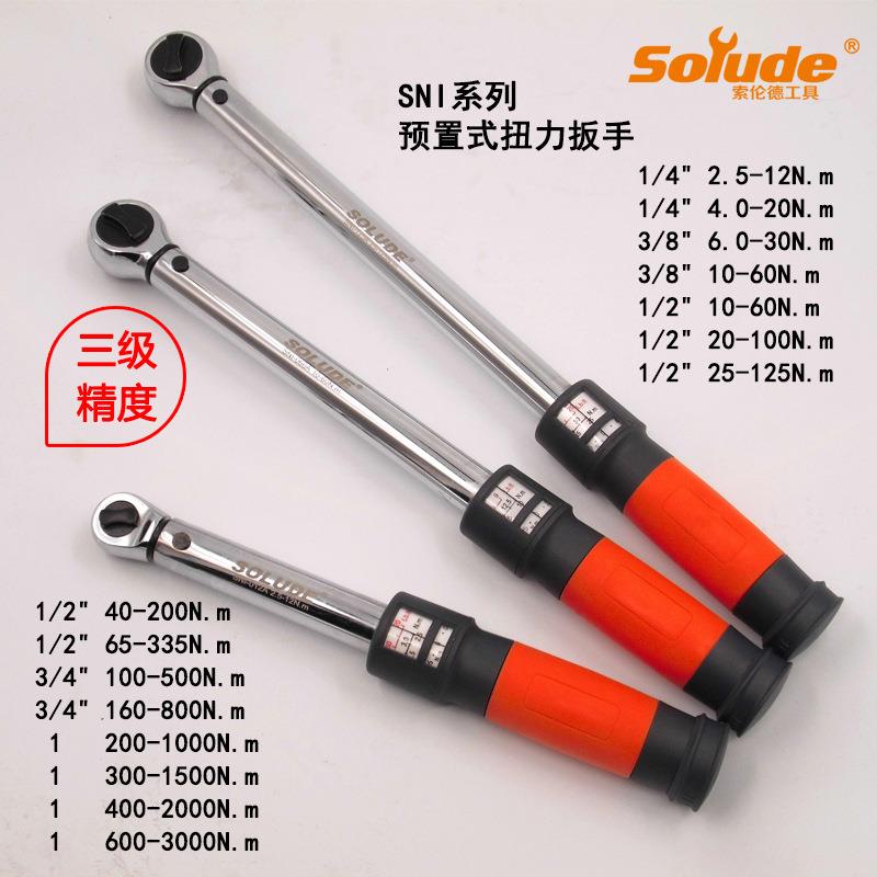 索伦德SNI视窗式工业级可调可换头预置式高精度力矩扭矩公斤扭力