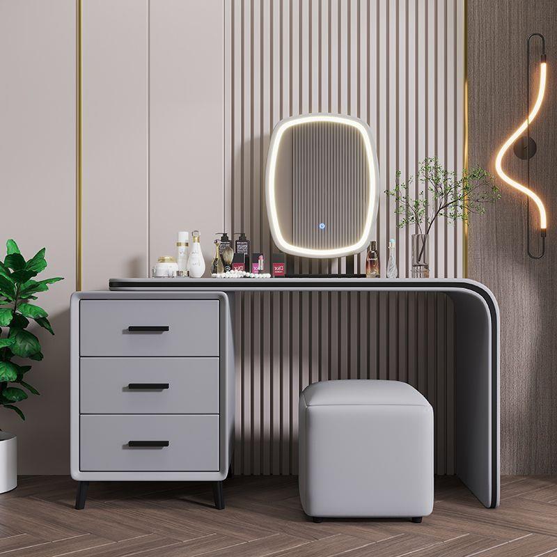 轻奢实木梳妆台床头收纳柜一体女卧室现代简约多功能化妆桌子