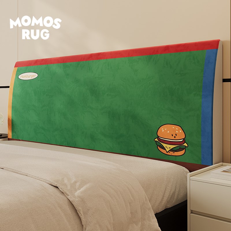 薯条汉堡床头罩家用卧室房间x卡通可爱百搭防尘保护罩床头靠垫套