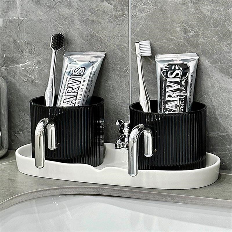 漱口杯牙杯洗漱杯家用刷牙杯透明轻奢高级牙缸情T侣杯子简约牙刷