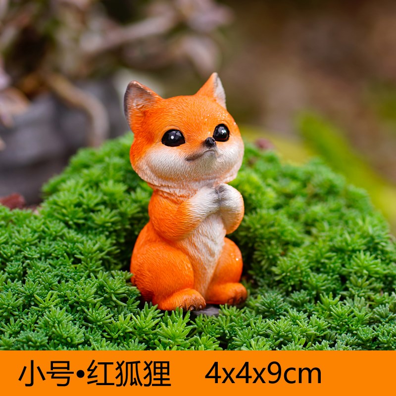 可爱九尾狐狸尾巴多肉花盆造景装饰花园阳台微景观V狐尾天门冬摆