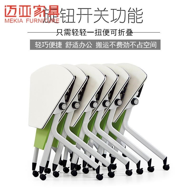 简约现代学生培训桌椅组合圆形洽谈桌拼接K办公室会议桌可拆分圆