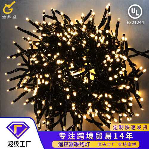 鞭炮灯450灯5MMLED带8功能控制器 遥控器鞭炮灯LED室内外灯串定制