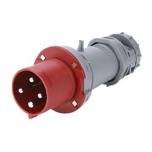 63A四孔插头 防水插头移动防尘防雨IP44 380V 4P63A 工业插头6401