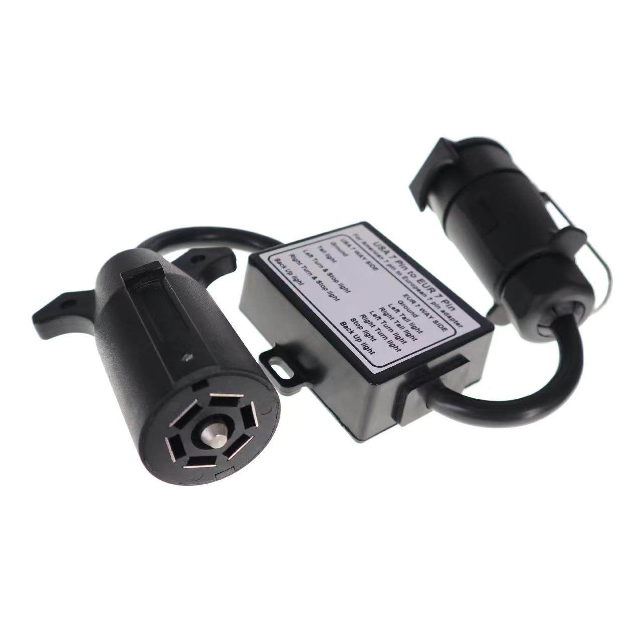 新品 拖车车用连接器美式7针转欧式分离刹车灯线路尾灯防尘改装,电子元器件市场,其它元器件,淘宝优惠券,粉丝福利购,淘宝优惠卷