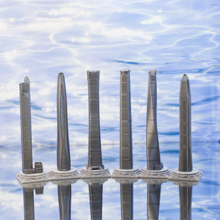 【精修银色地标】摩天大楼高楼大厦上海中心深圳平安世贸中信大厦