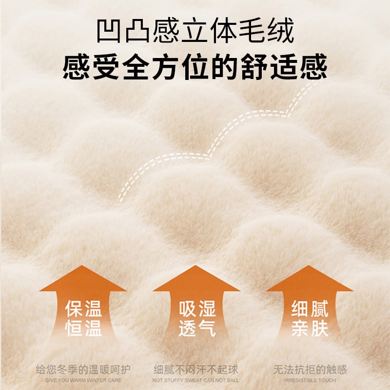 奶油风毛绒厨房地垫防滑防油吸水可定制可机洗网红毛毛ins风地毯
