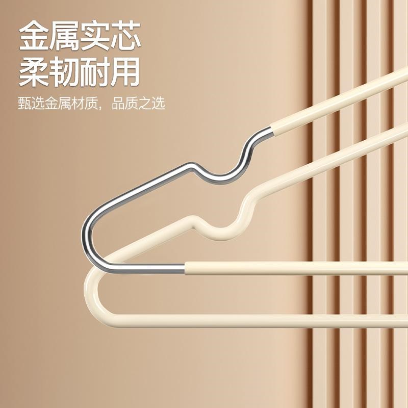 无痕浸塑衣架家用加粗加长挂衣学生宿舍衣服防滑防鼓包晾晒衣撑子