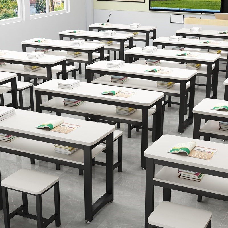 课桌椅培训班学校辅导班补习班圆角学习桌书桌椅中小学生培训桌