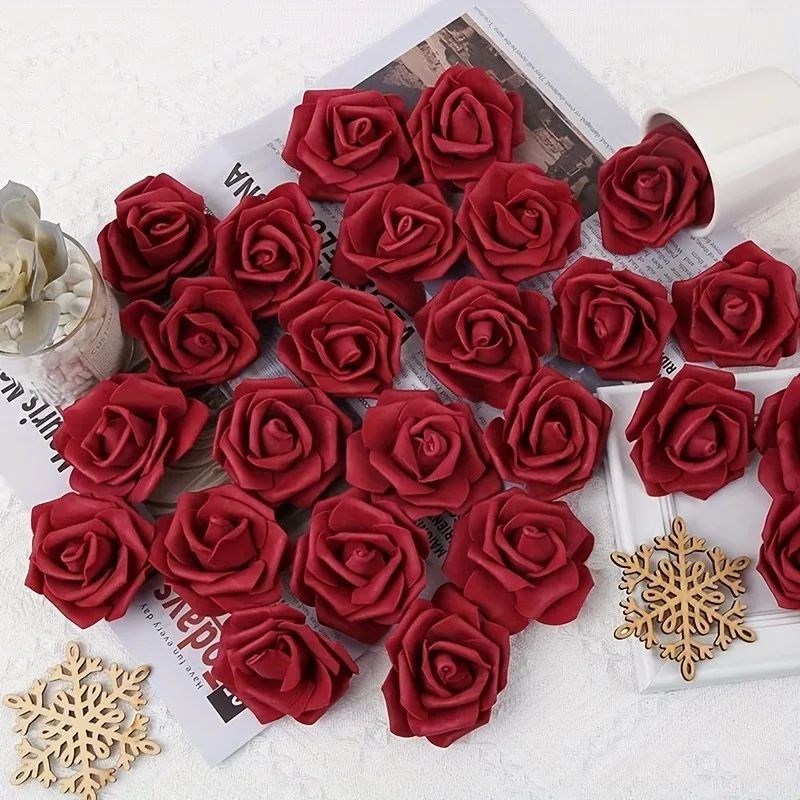 10/20Pcs Artificial Bulk Rose Flowers PE Fake Flower for Hom