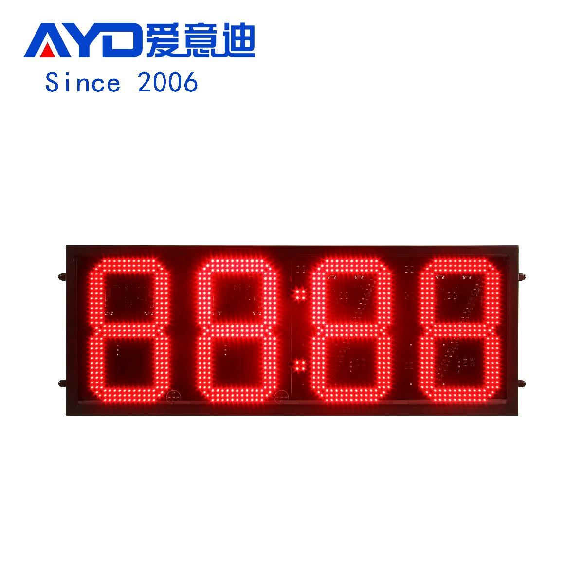 厂家供应12寸红色8888正计时倒计时数字显示屏正计倒计天数显示牌