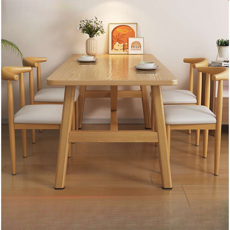 桌子小户型现代简约家用餐桌椅客厅卧室办公写字长条桌椅加厚结实