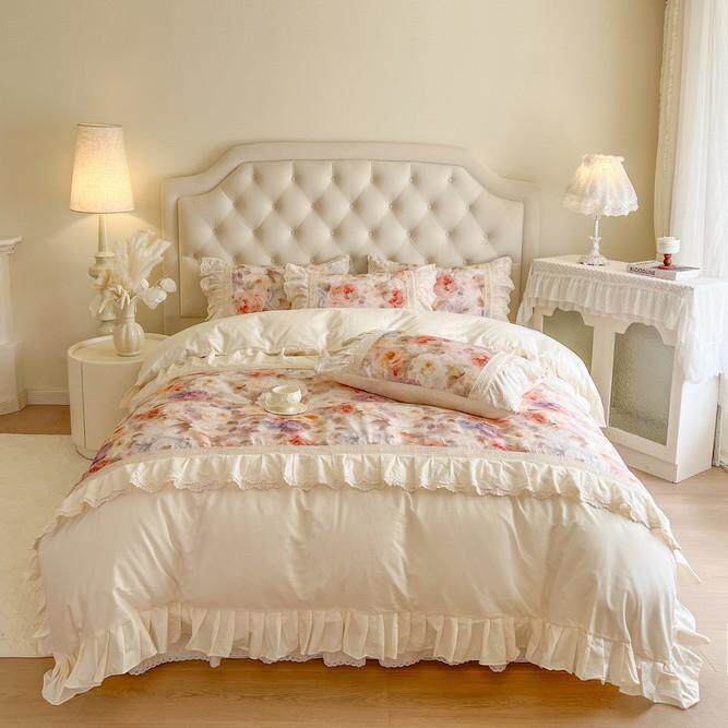 新款韩版纯棉四件套全棉床裙床罩床单被套四季通用床上用品4件套