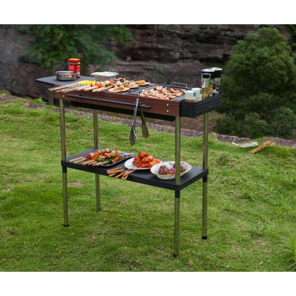 户外时光烧烤炉家用烧烤架户外烧烤炉子便携式木炭烧烤工具碳烤炉