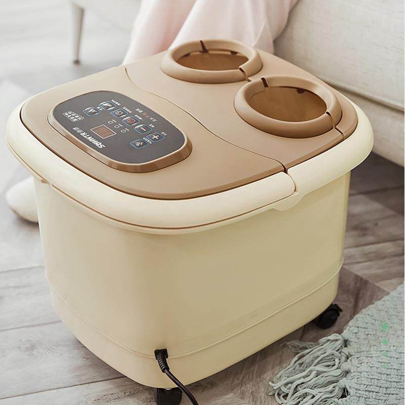 港德全自动足浴盆泡脚桶电动加热家用小型按摩恒温洗脚盆高深桶