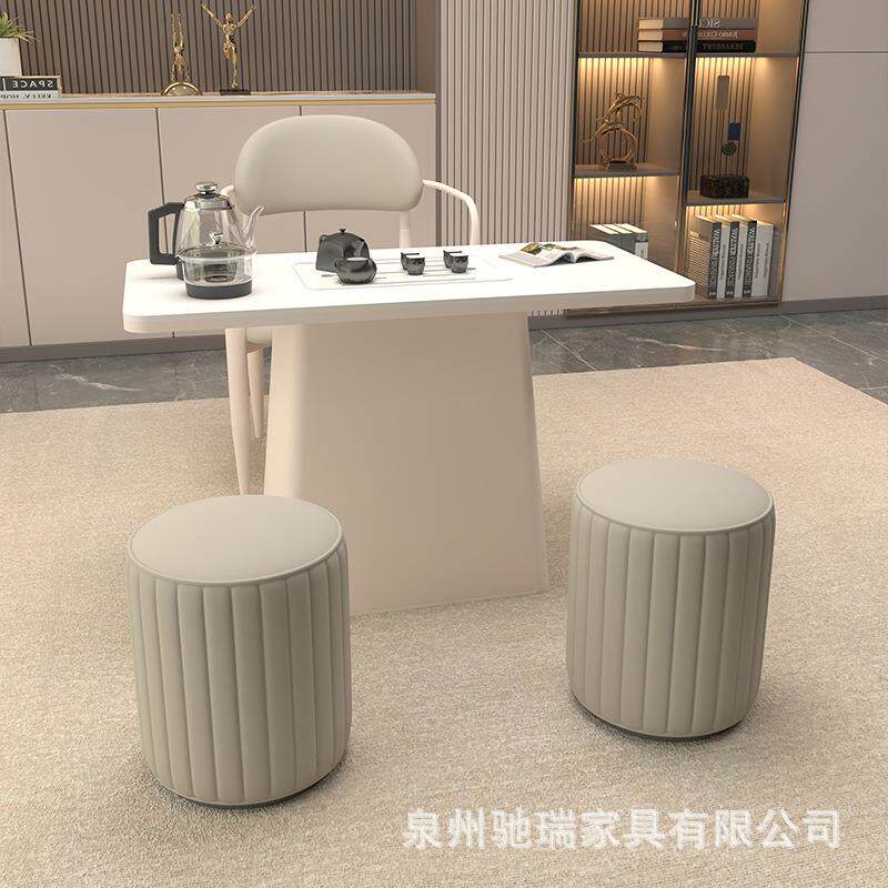 北欧轻奢岩板茶桌小户型家用阳台泡茶桌办公室茶台茶几会客泡茶桌