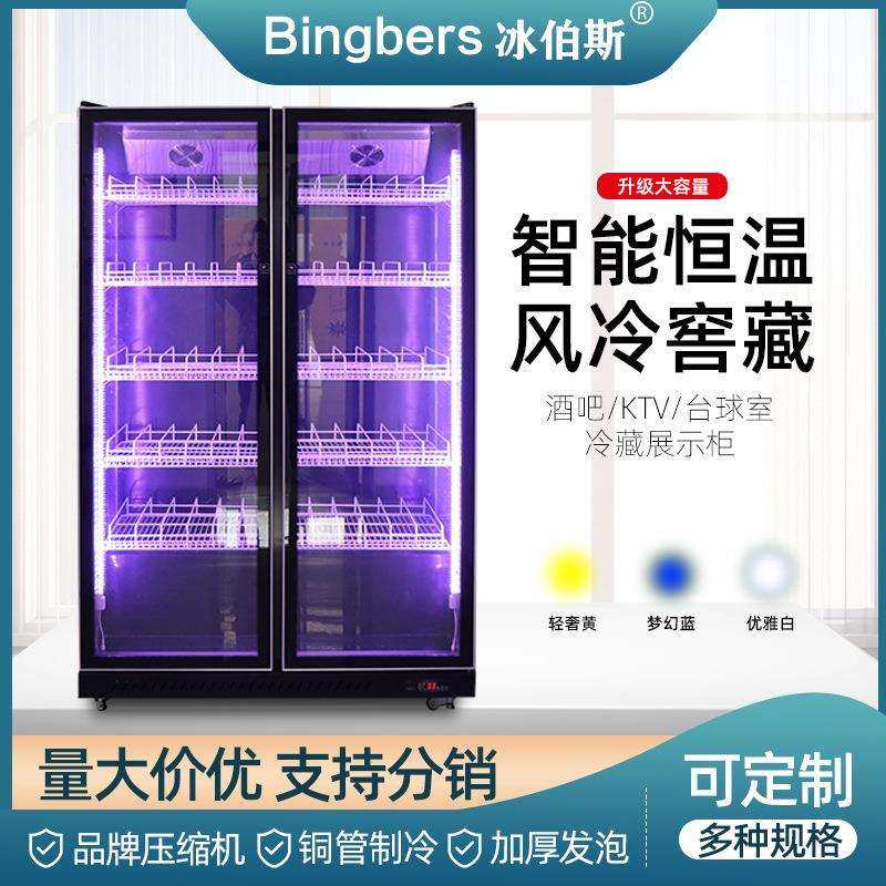 酒水柜商用 酒吧KTV立式啤酒铜管制冷冷藏柜红酒柜 饮料展示柜