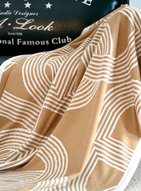 10049环扣北欧风针织线毯沙发装饰休闲毛盖毯飞机毯子工厂直销现