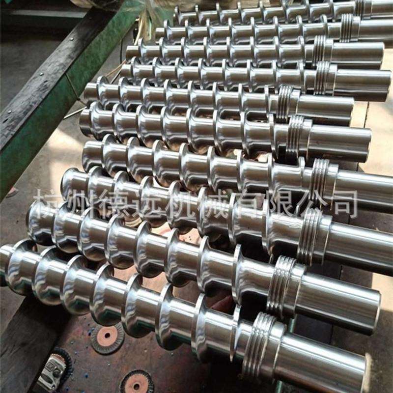 非标定 制送料螺杆注塑机平双螺杆料筒 304不锈钢喂料输送螺旋轴