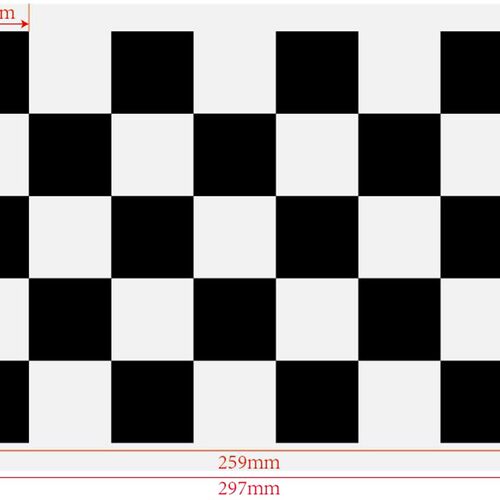 棋盘格5*7 OpenCV标定板 机器视觉标定板 铝质光学标定板 不反光