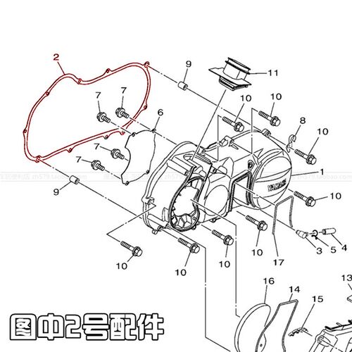 山叶巧格i125赛鹰福喜as旭鹰福颖巡鹰125齿轮箱传动箱密封垫片