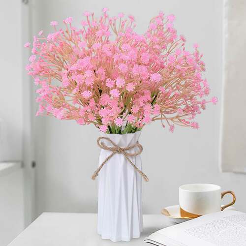 满天星假花仿真干插花束客厅摆设电视柜盆栽摆件餐桌塑料装饰花艺
