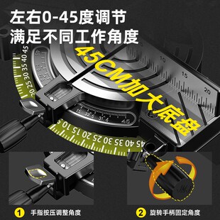 锯铝机10寸高精度铝合金专用铝材型材木工45度角切割机255斜切锯