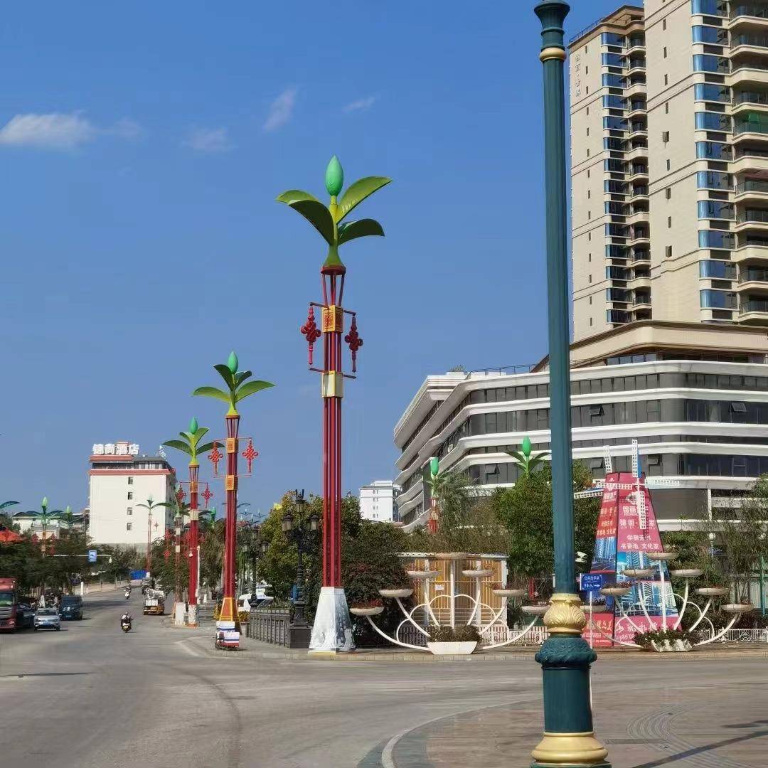 10米玉兰灯特色9m文旅景观灯8米led小区户外高亮市政道路12米高杆