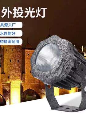 led户外防水射灯门牌草坪庭院公园照树灯地插灯cob射树灯景观射灯