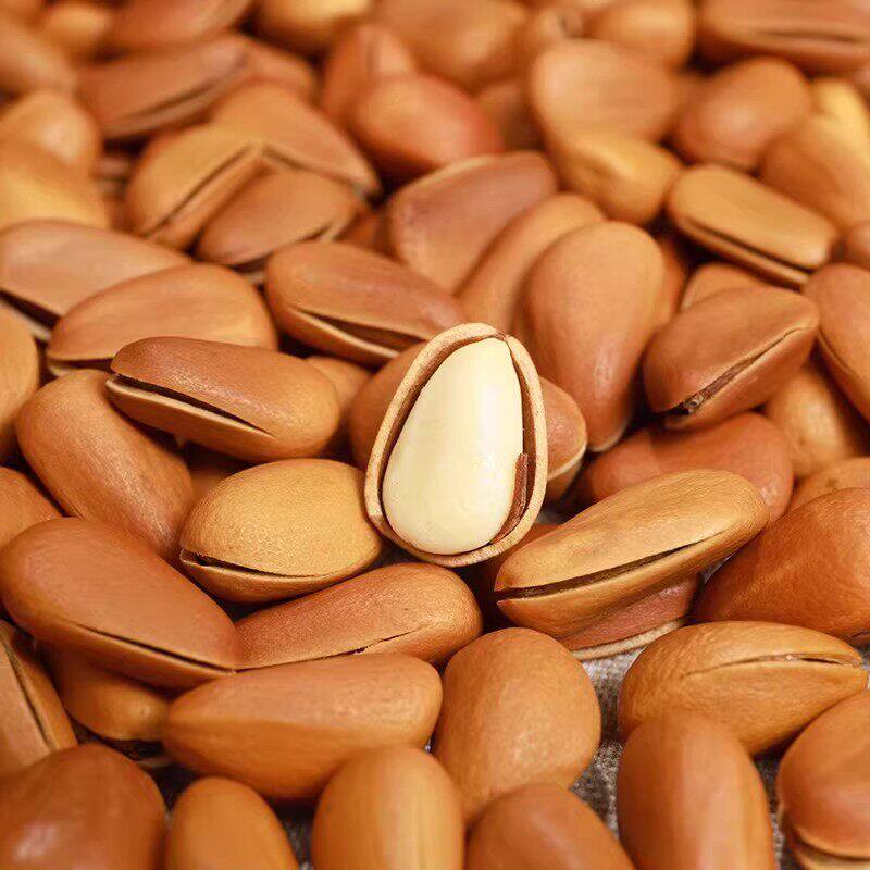 25新货黑龙江特大野生东北手剥开口松子原味孕妇坚果净健康好零食