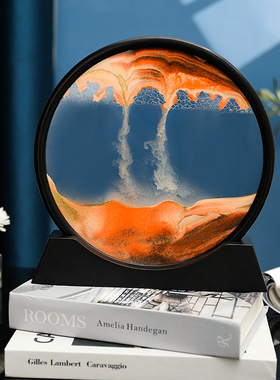 创意流沙画摆件家居客厅卧室电视柜办公室沙漏轻奢高档艺术装饰品