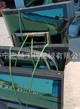 挖掘机钢化玻璃SH100 SH120 SH130-5前档上 门下 后档 夹胶玻璃