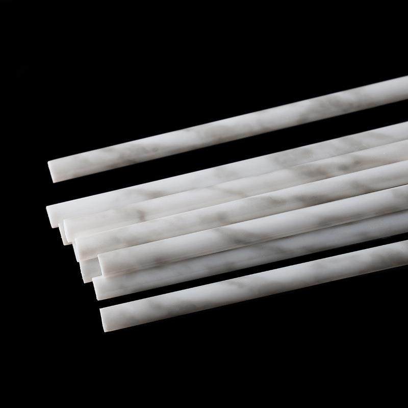 厂家直供艺术吸管北欧大理石纹吸管塑料吸管PP可重复使用直吸管