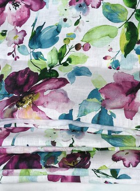 棉底数码印花布  苎麻碎花 棉类面料 cotton fabrics