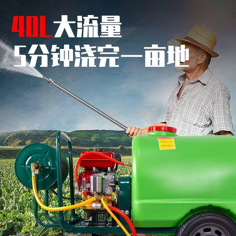 汽油推车式打药机养殖场消毒机柴油清洗机农用高压泵大容量喷雾机