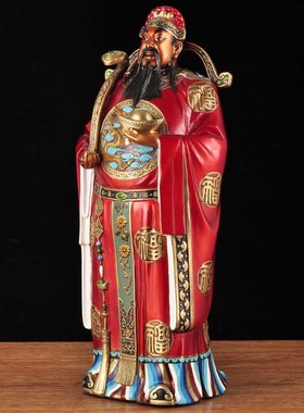 家居装饰品摆件财神神招财开业文铜品彩送礼新款大号商务大财玄关